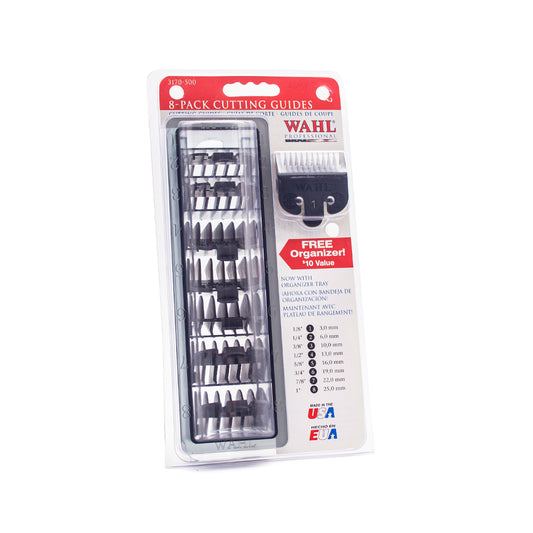 PROFESSIONAL 8-PACK CUTTING GUIDES (WITH ORGANIZER TRAY) - WAHL