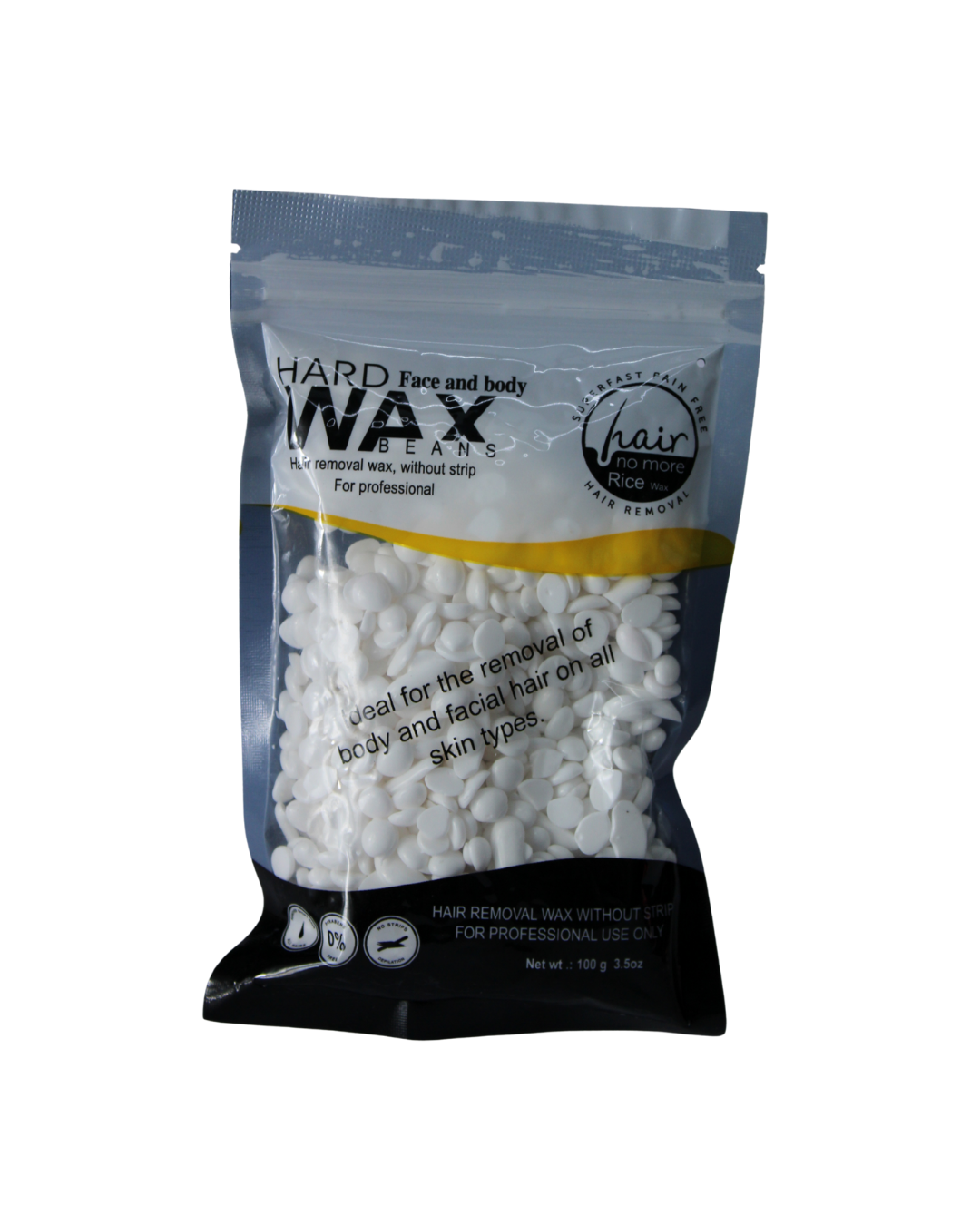 HARD WAX BEANS - CERA DURA PROFESIONAL SIN BANDA PARA ROSTRO Y CUERPO