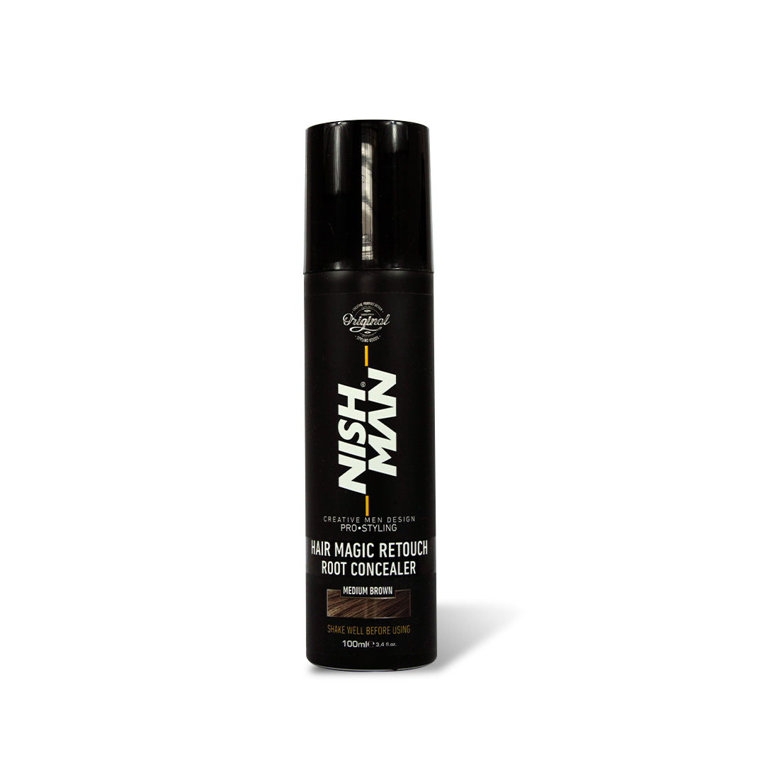 HAIR MAGIC RETOUCH ROOT CONCEALER MEDIUM BROWN - NISHMAN